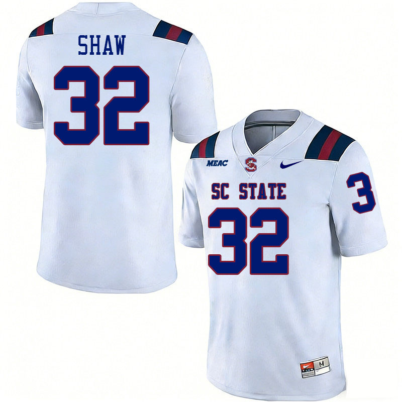 South Carolina State Bulldogs #32 Josh Shaw College Football Jerseys,Uniforms Stitched-White